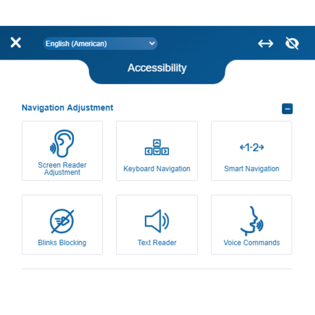 Accessibility Widget, Navigation Adjustment